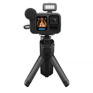 GoPro Black Camera with LED Light and Tripod